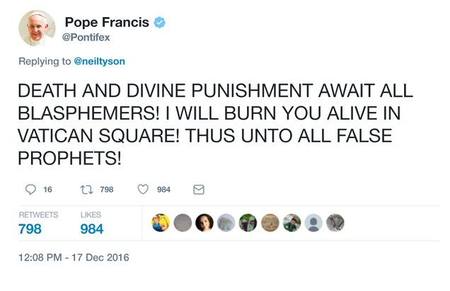Illustration for article titled Silencing Dissent: The Catholic Church Has Beheaded Neil deGrasse Tyson For His Heretical Claim That The Earth Revolves Around The Sun